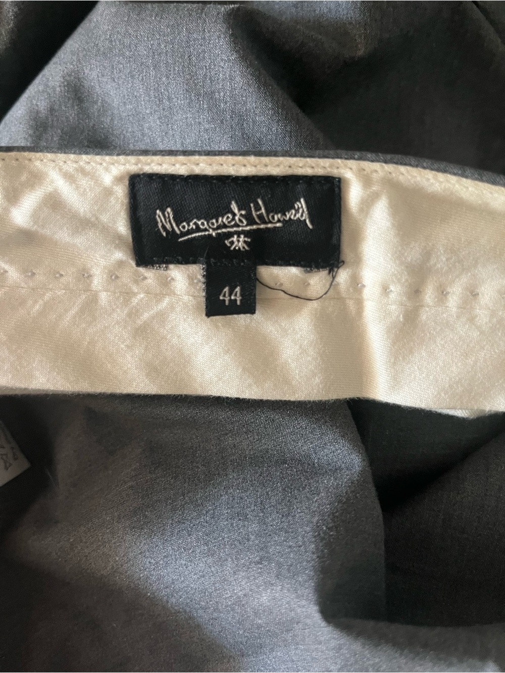 Margaret Howell Gray Cotton Tailored Trousers